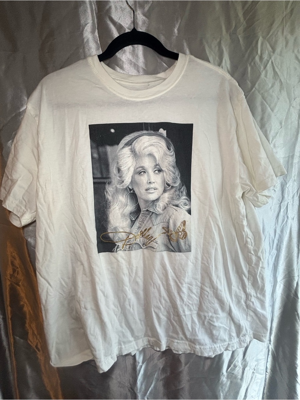 Vintage White Graphic Tee Dolly Parton Size 2XL